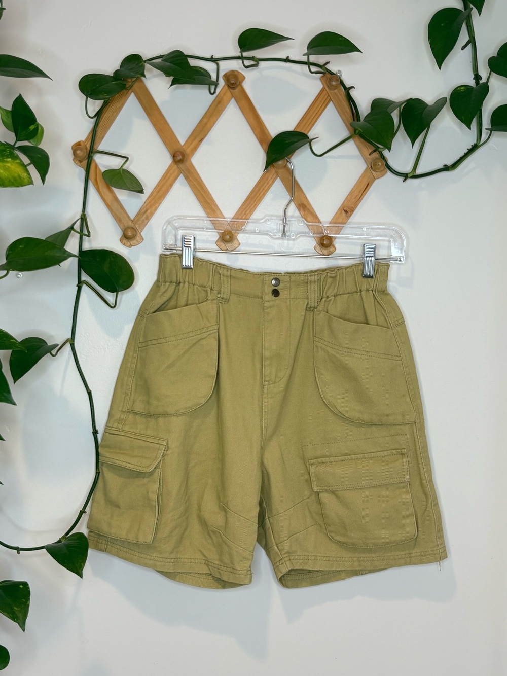 TALULAH Tan Cargo Shorts